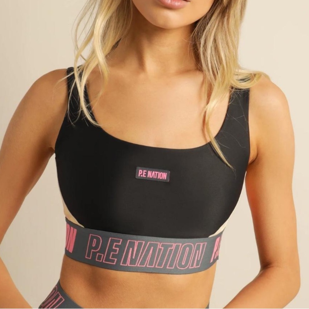 P.E Nation Black Sports Bra